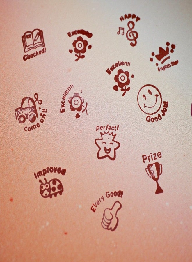 Asera 10 Piece Stamps for Kids and Motivation Reward Art Teachers Students Birthday Gift Craft Scrapbooking (Motivational) - Image 5